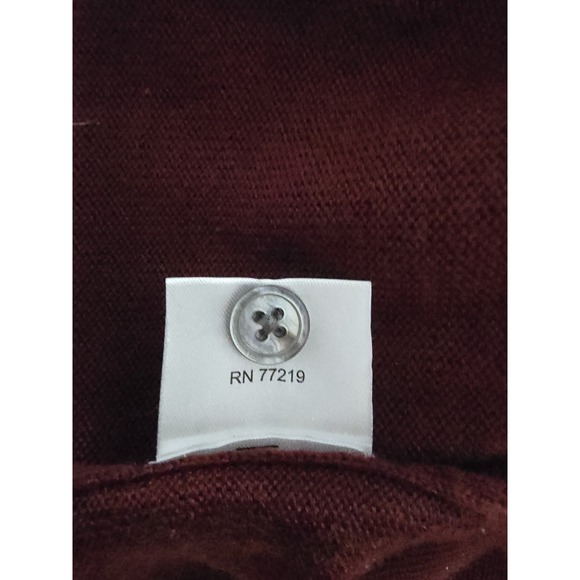 Joseph Abboud Extra Fine Merino Wool Polo Sweater Collar Pullover sz XXL Moroon - Picture 5 of 5